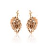 Kessaris-Gold Diamond Maple Leaf Earrings
