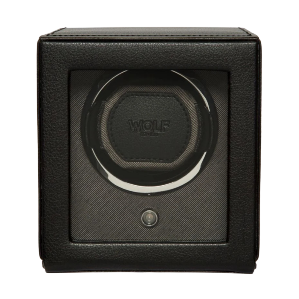461103-Cub Single Watch Winder with Cover-Wolf-black