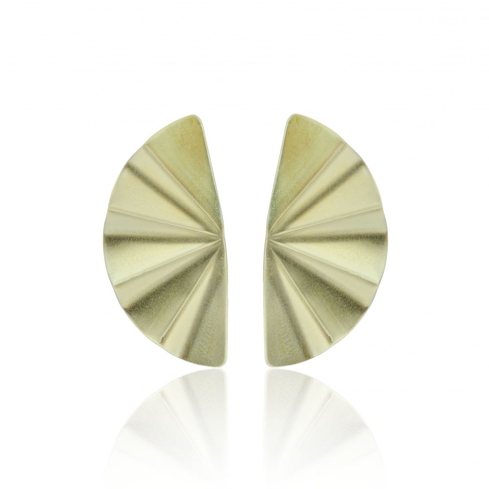 ANASTASIA KESSARIS - Geisha Lime Titanium Earrings Medium