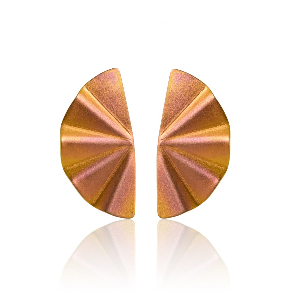 ANASTASIA KESSARIS - Geisha Rose Gold Titanium Earrings Medium