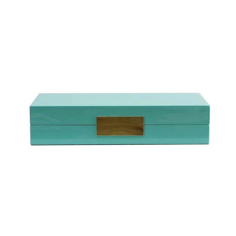 ADDISON ROSS - Turquoise Jewelry Box With Gold