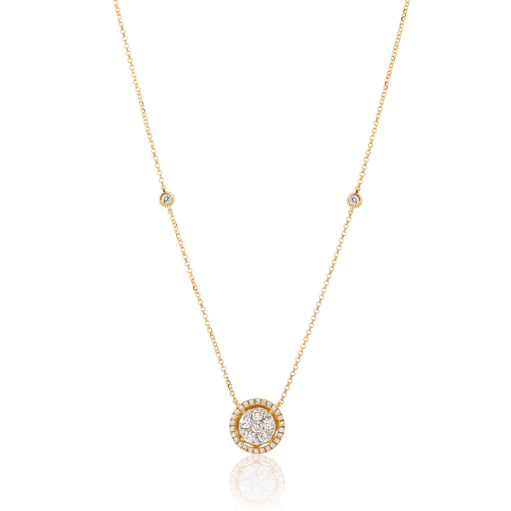 KESSARIS - Diamond Orbit Pendant Necklace