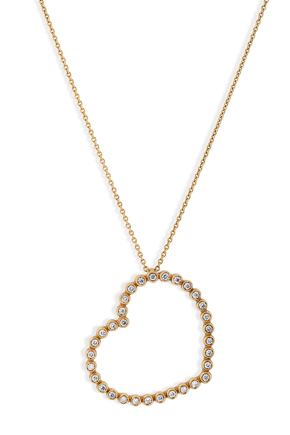 KESSARIS Heart Diamond Pendant Necklace KOE72646