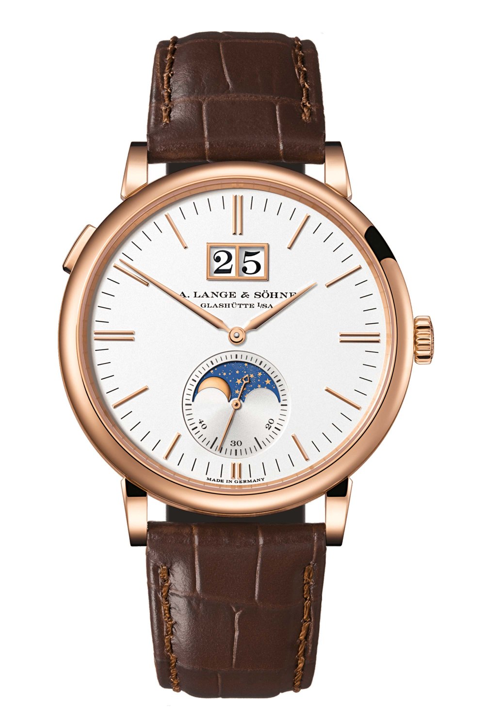 A. LANGE & SÖHNE Saxonia Outsize Date Rose Gold 384.032