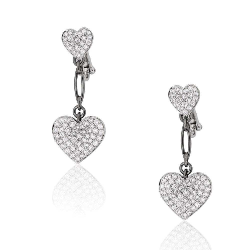 KESSARIS Diamond Heart Earrings SKE101253
