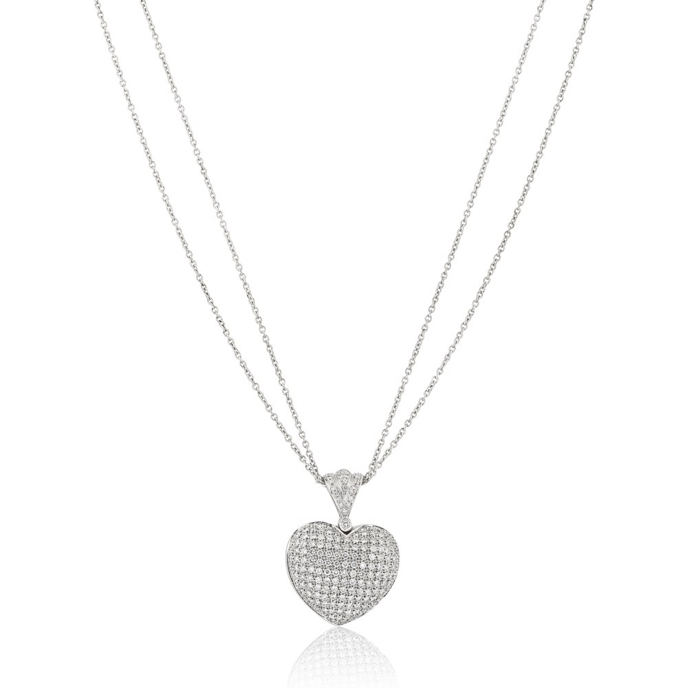 KESSARIS Diamond Heart Necklace KO43962