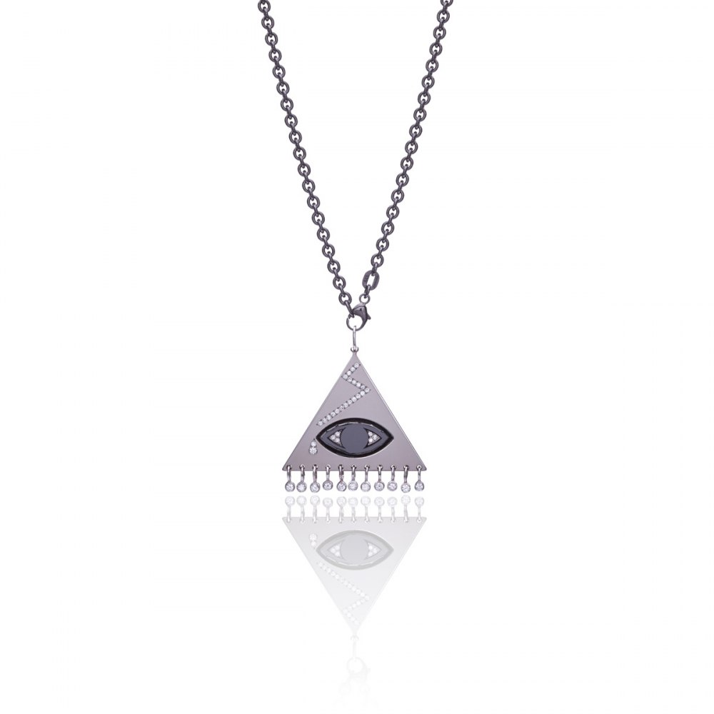 ANASTASIA KESSARIS Eye Titanium Diamond Pendant KRE173086