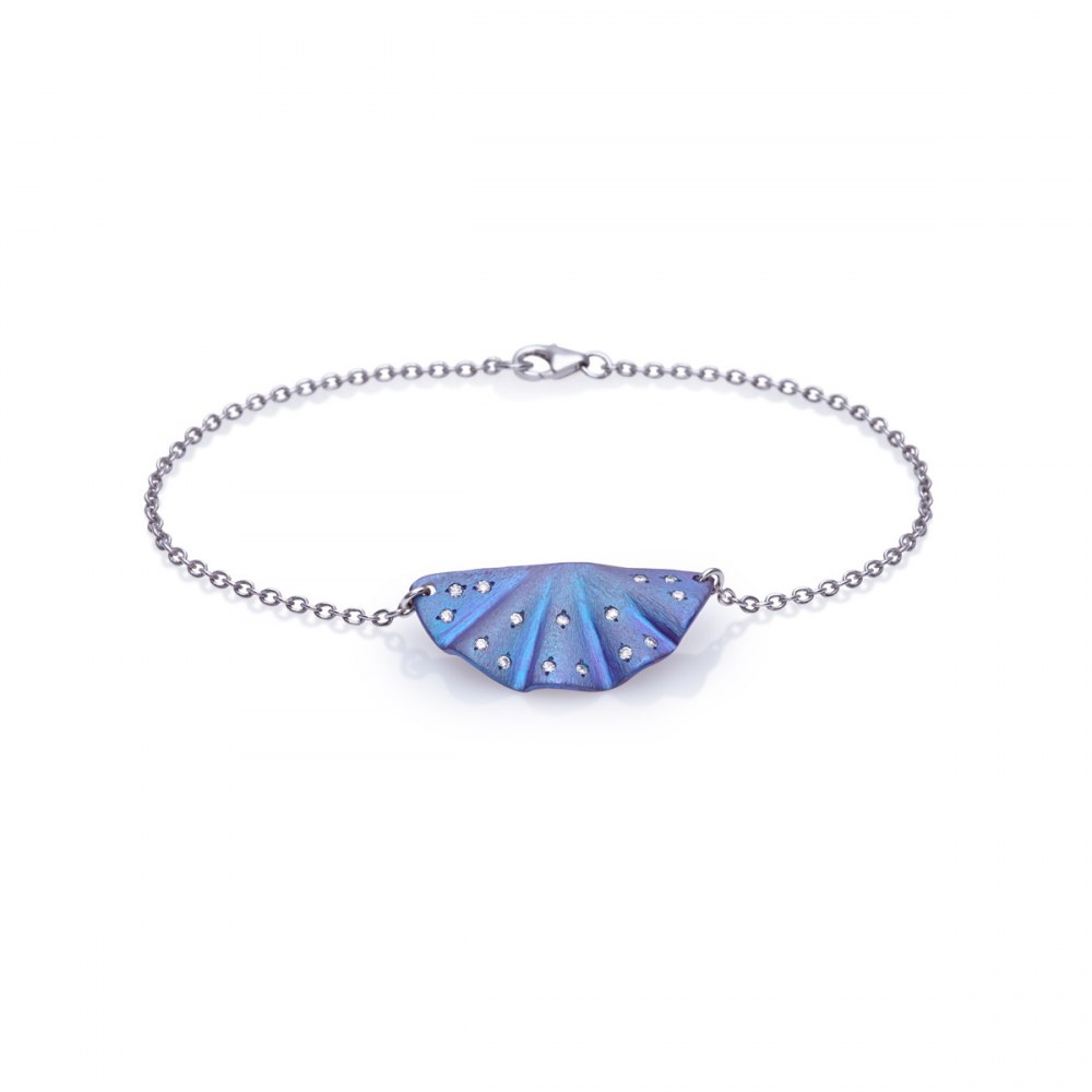 ANASTASIA KESSARIS Maiko Blue Titanium and Diamond Bracelet BRP172072