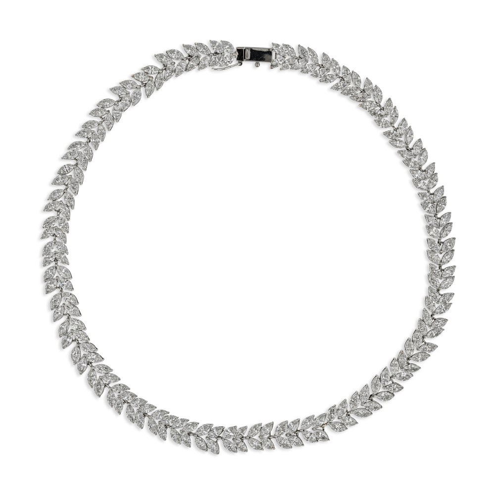 KESSARIS Marquise Diamond Necklace KOE171715