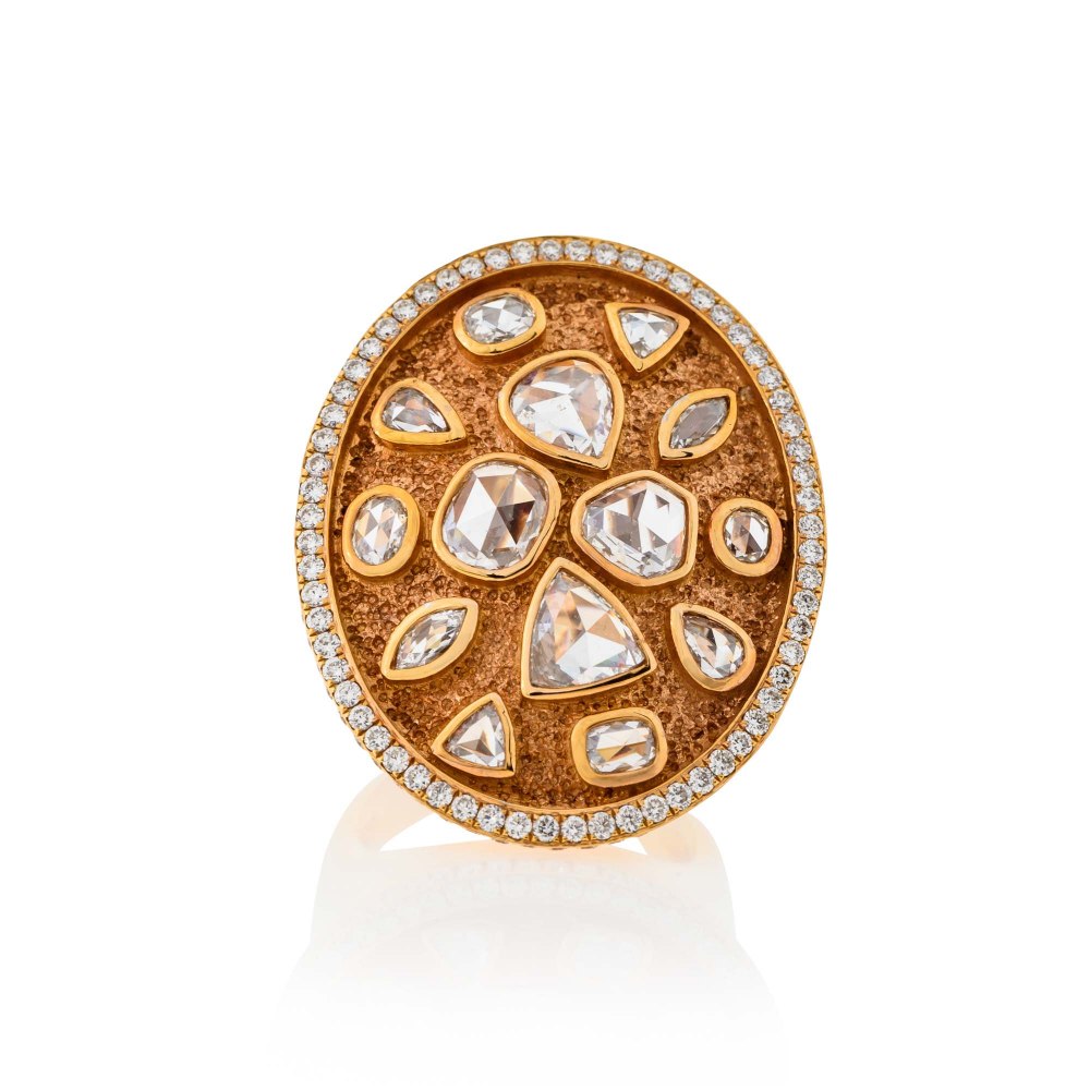 KESSARIS Rose Gold Diamond Ring DAP170695