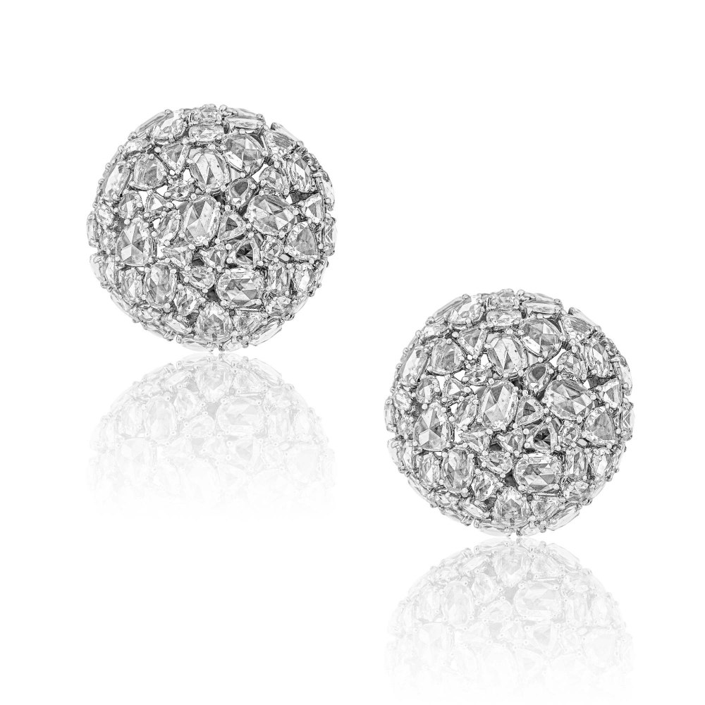 KESSARIS Rose Cut Diamond Earrings SKP191702