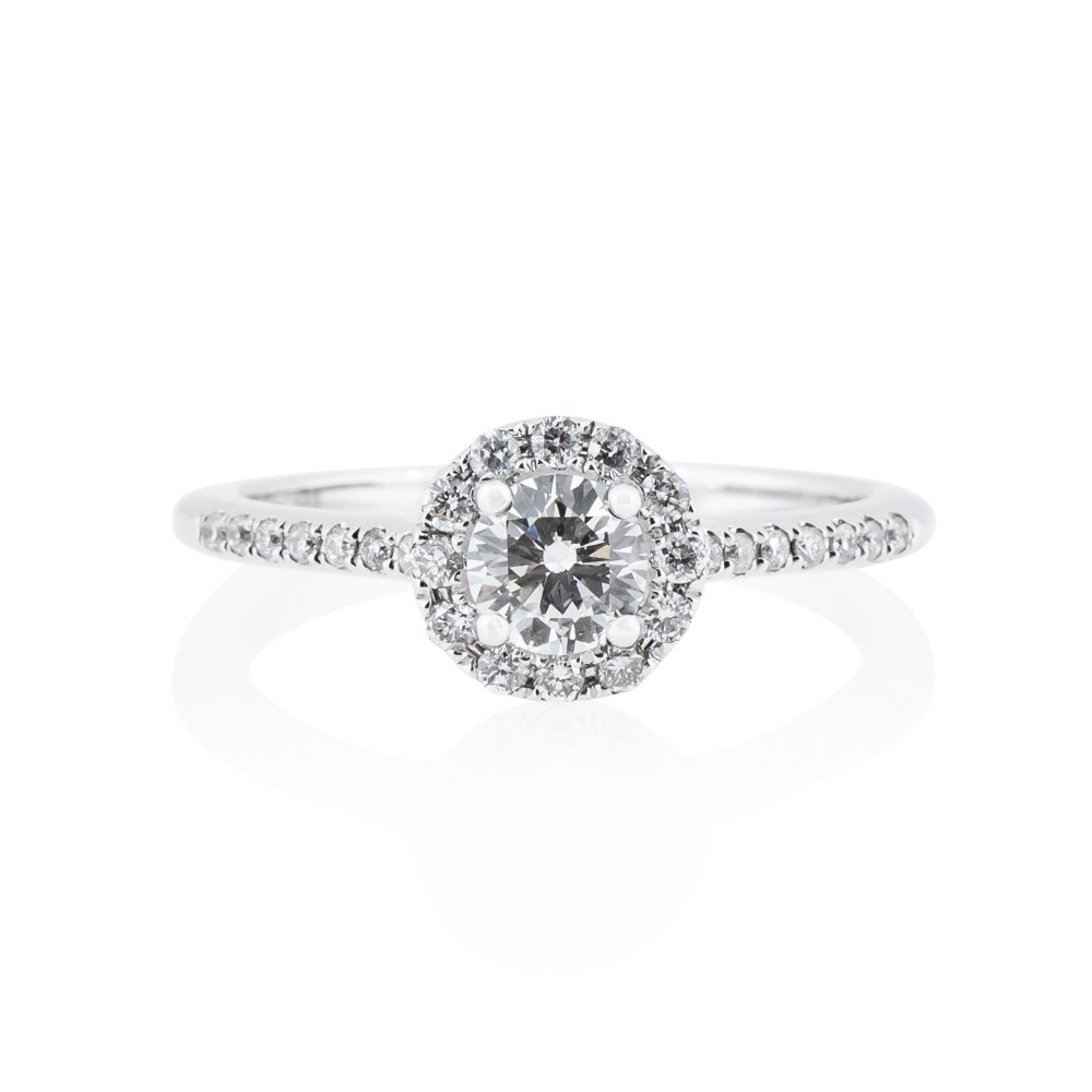 KESSARIS Diamond Halo Engagement Ring DAE143030