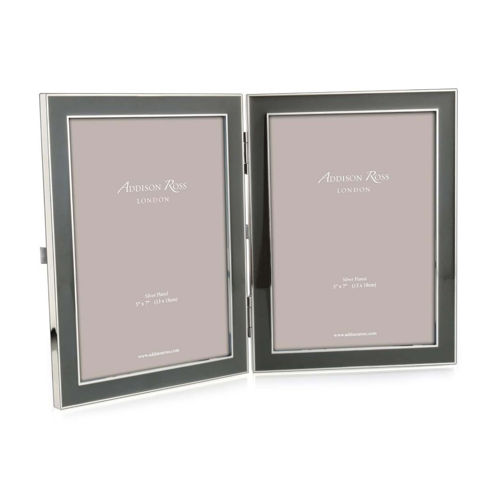 ADDISON ROSS Grey Double Picture Frame FR1115