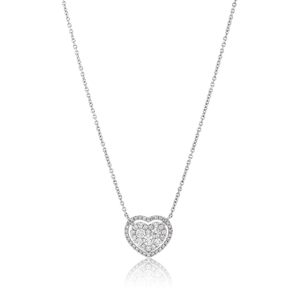 Kessaris Diamond Heart Pendant Necklace