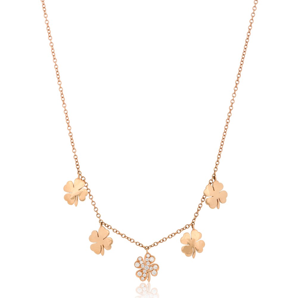 Kessaris-Diamond Lucky Charm Necklace