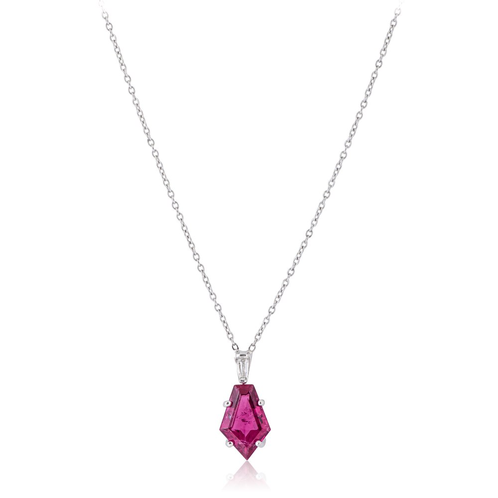 Kessaris-Ruby Diamond Necklace