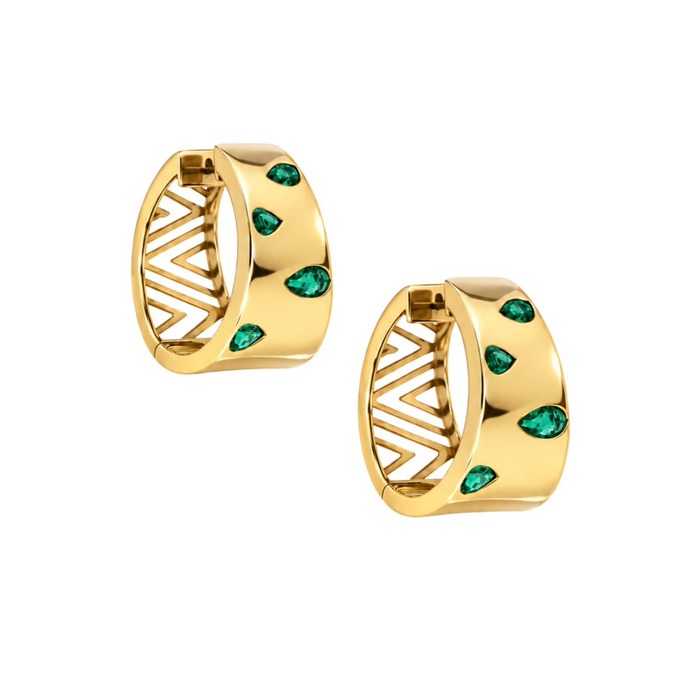 SKE.252049-Emerald Scatter Earrings-Kessaris-4598