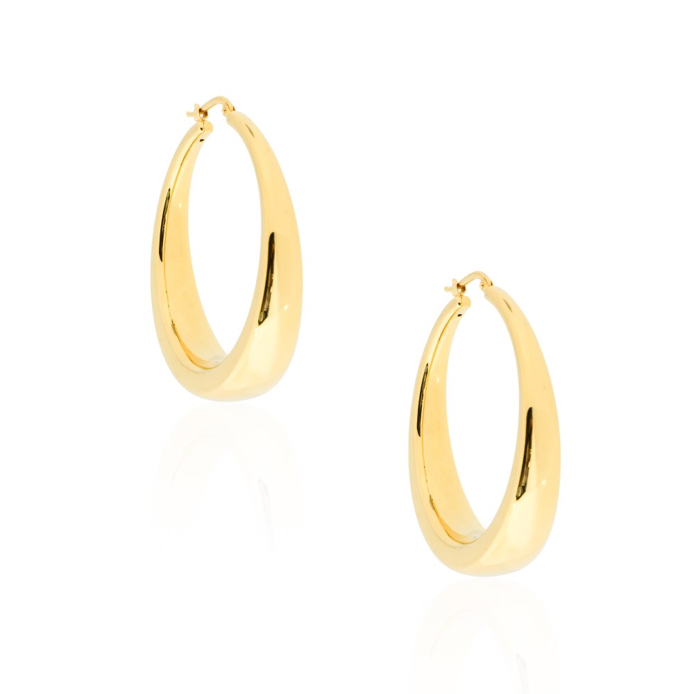 KESSARIS Gold Hoop Earrings SKE191709