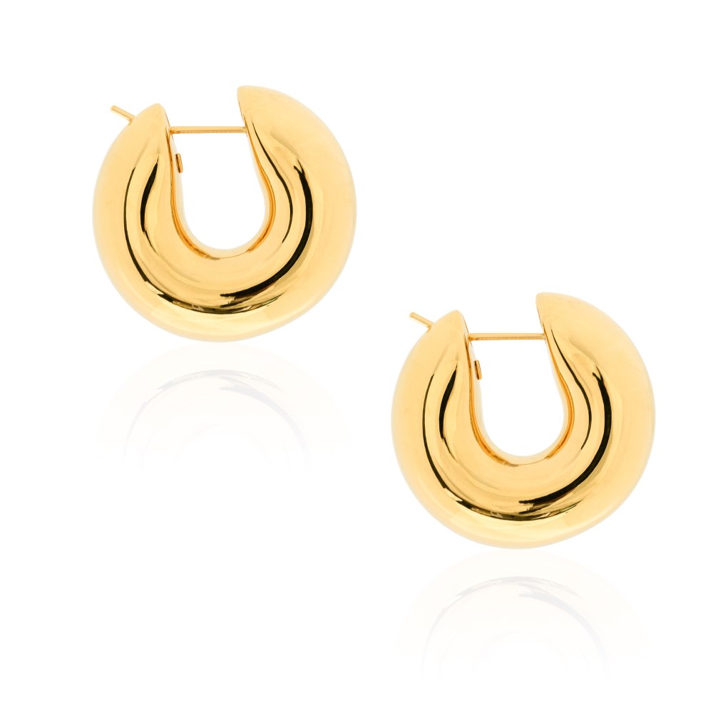 KESSARIS Gold Hoop Earrings SKE191714