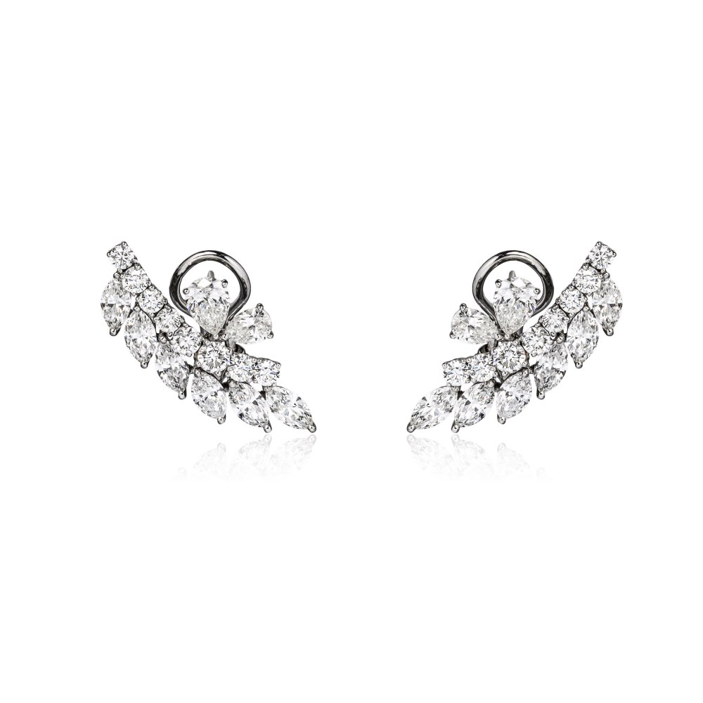 KESSARIS Lumière Blossom Diamond Earrings