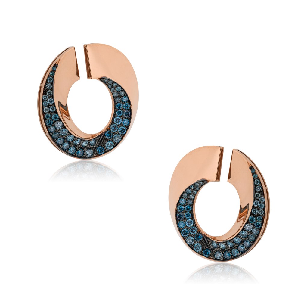 KESSARIS Blue Dawn Orbis Earrings