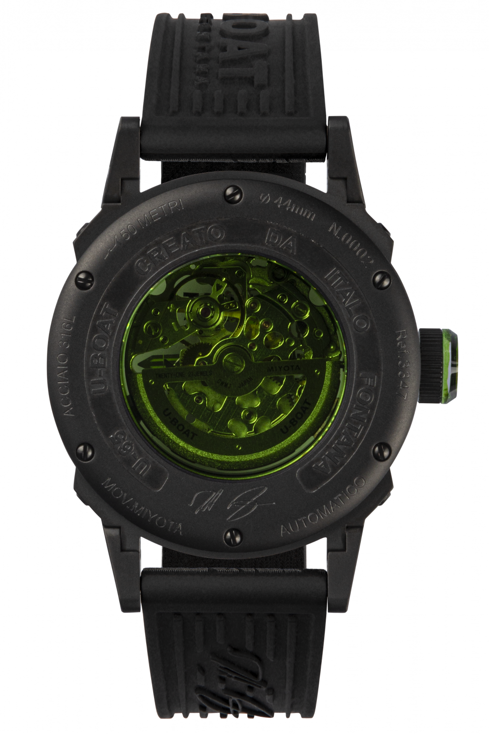 3347-U-65 AUTOMATIC 44mm PVD GREEN-UBOAT-Back