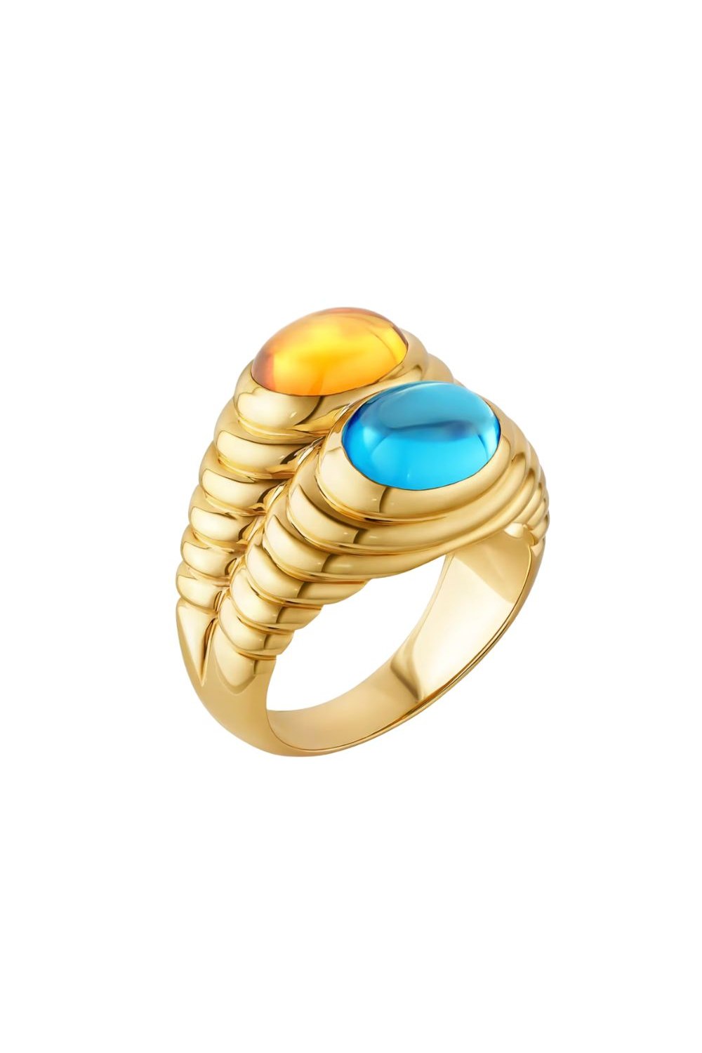 Doppio Baccellato Ring