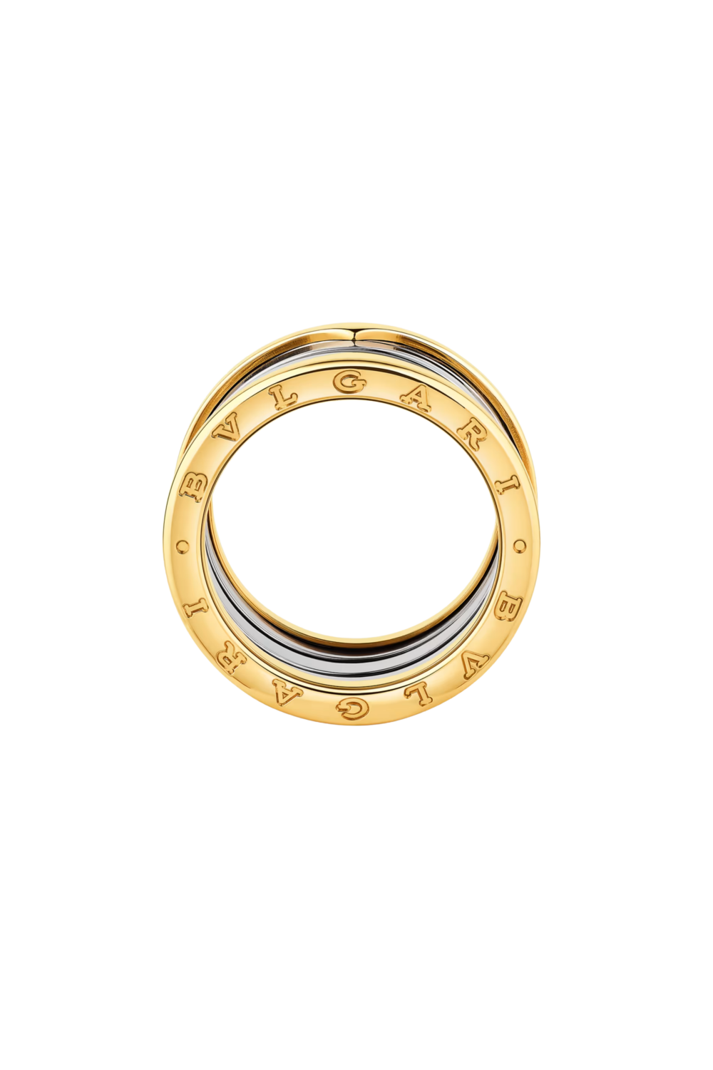 B.zero1 Gold & Steel Four-Band Ring