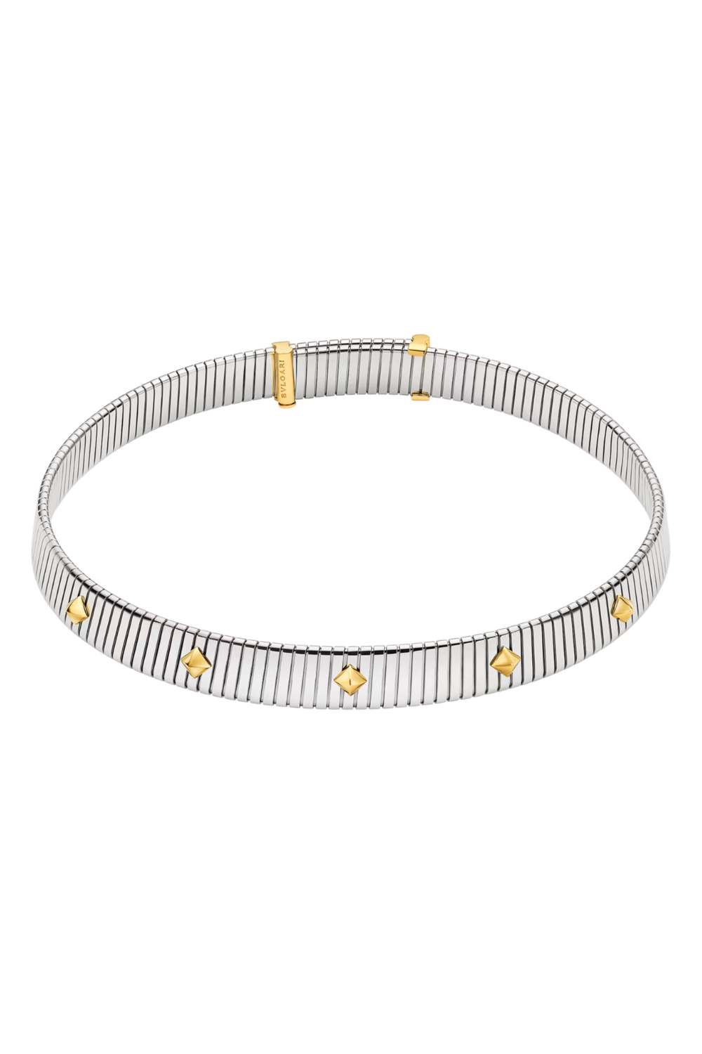 Bvlgari Tubogas Gold & Steel Necklace