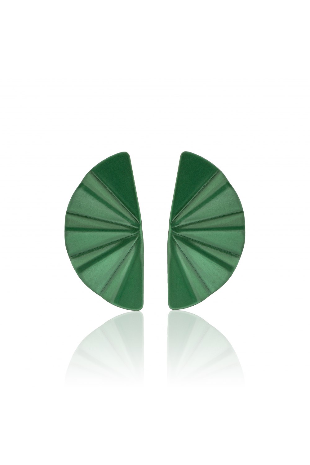 ANASTASIA KESSARIS - Geisha Nanoceramic Green Titanium Earrings Medium