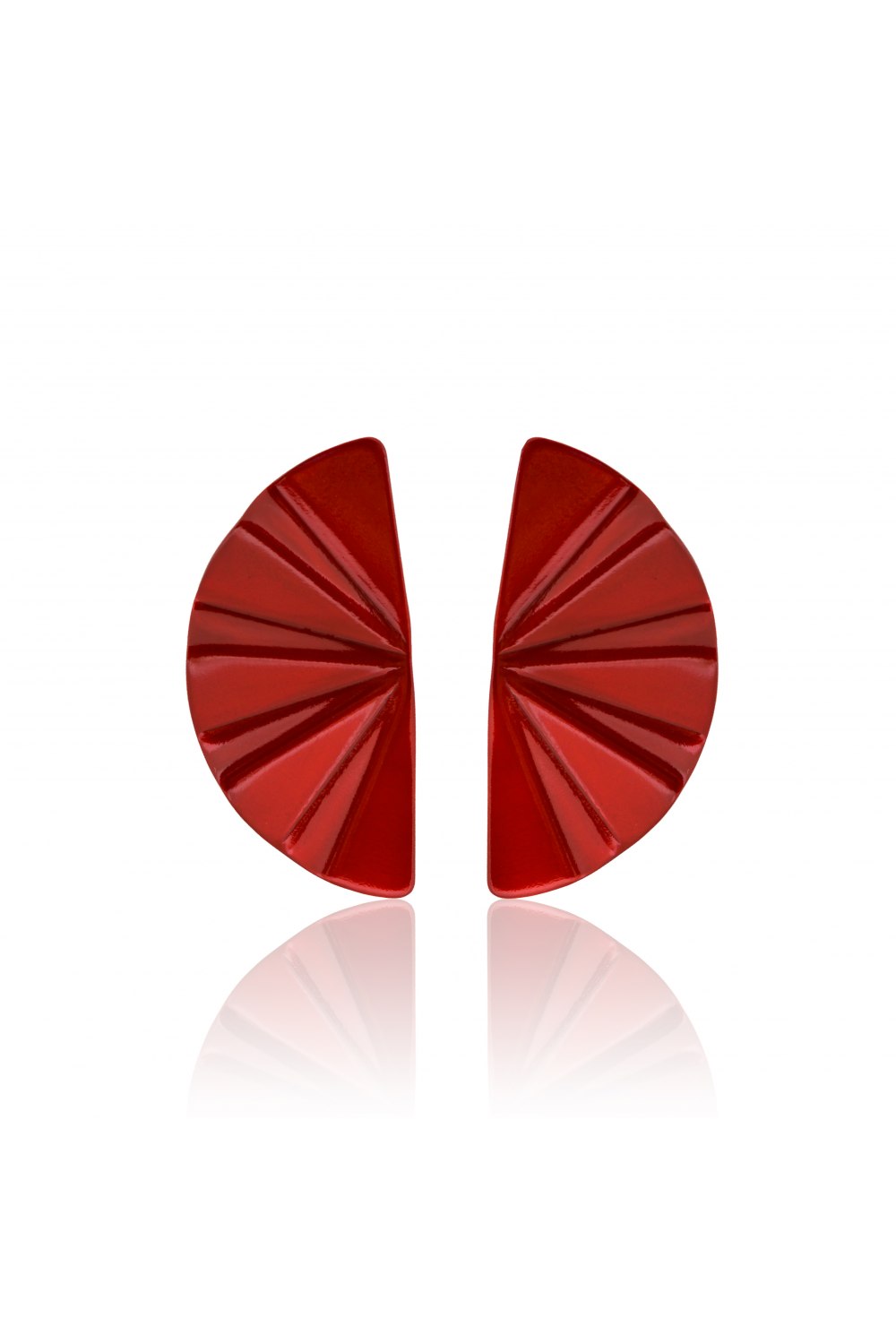 ANASTASIA KESSARIS - Geisha Nanoceramic Red Titanium Earrings Medium