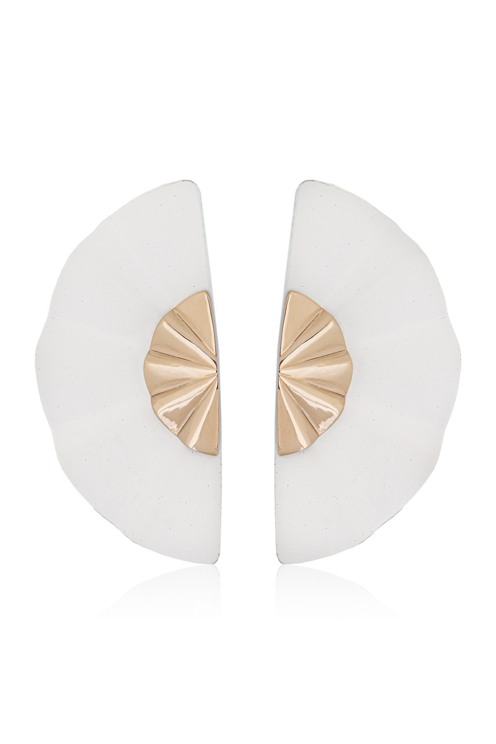 ANASTASIA KESSARIS - Golden Geisha White Titanium Earrings 