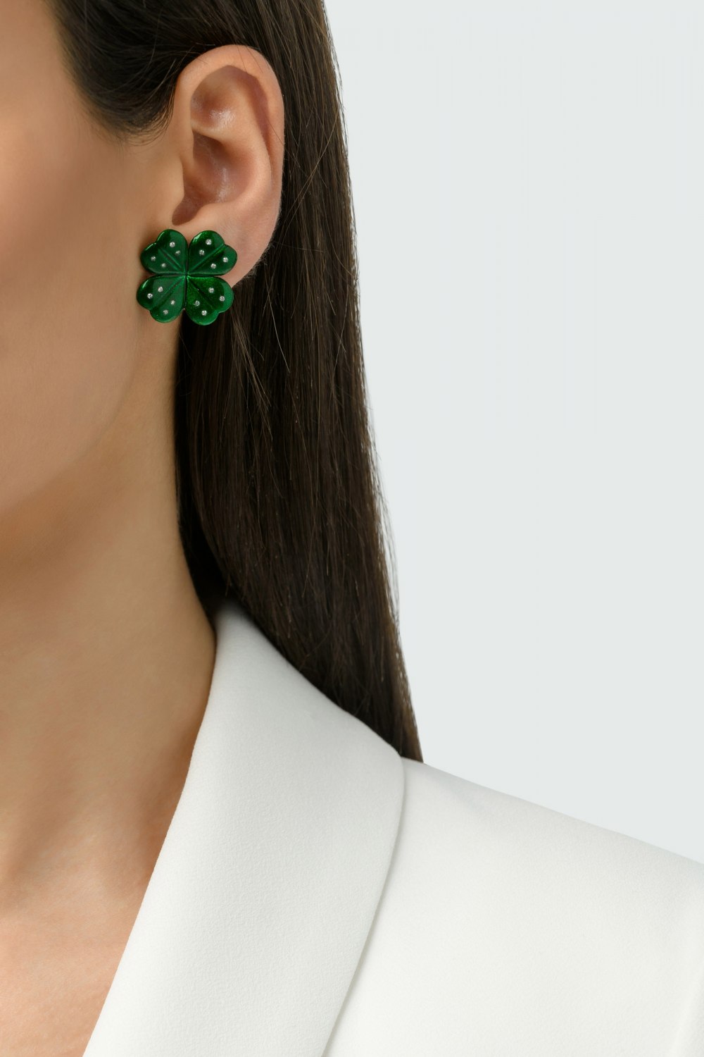 ANASTASIA KESSARIS - Sea Clover Diamond Earrings