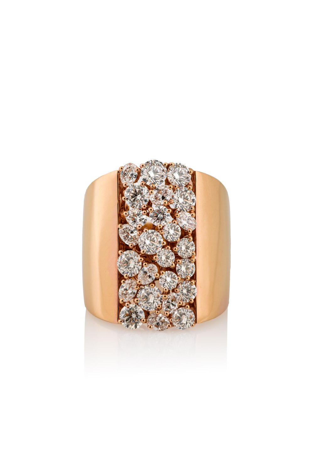 KESSARIS - Diamond Golden Statement Ring