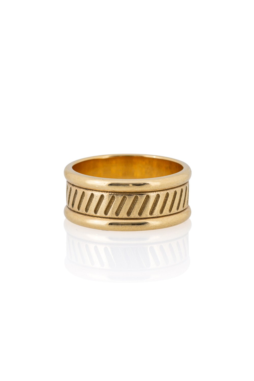 ANASTASIA KESSARIS - Gold Line-Carved Ring