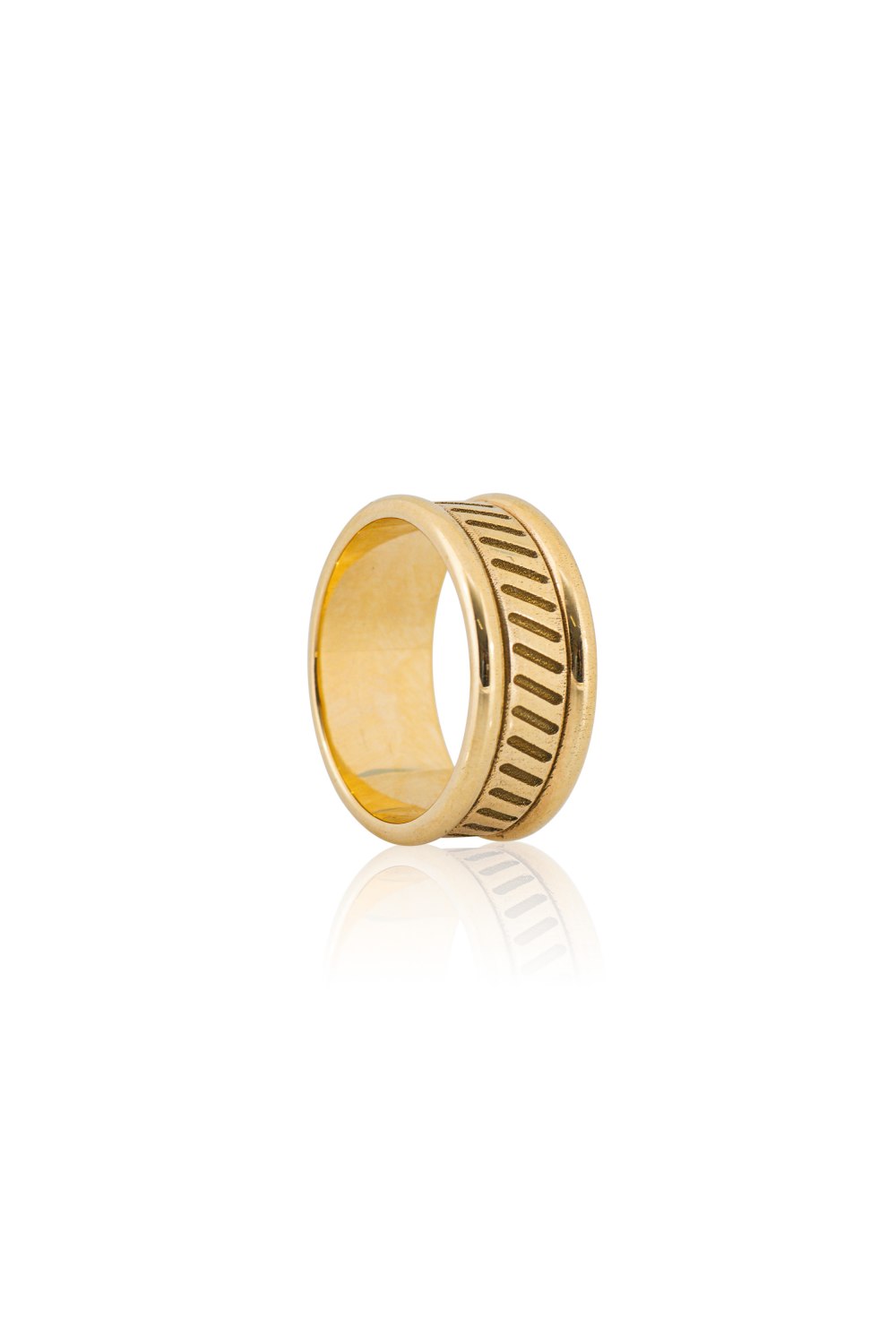 ANASTASIA KESSARIS - Gold Line-Carved Ring