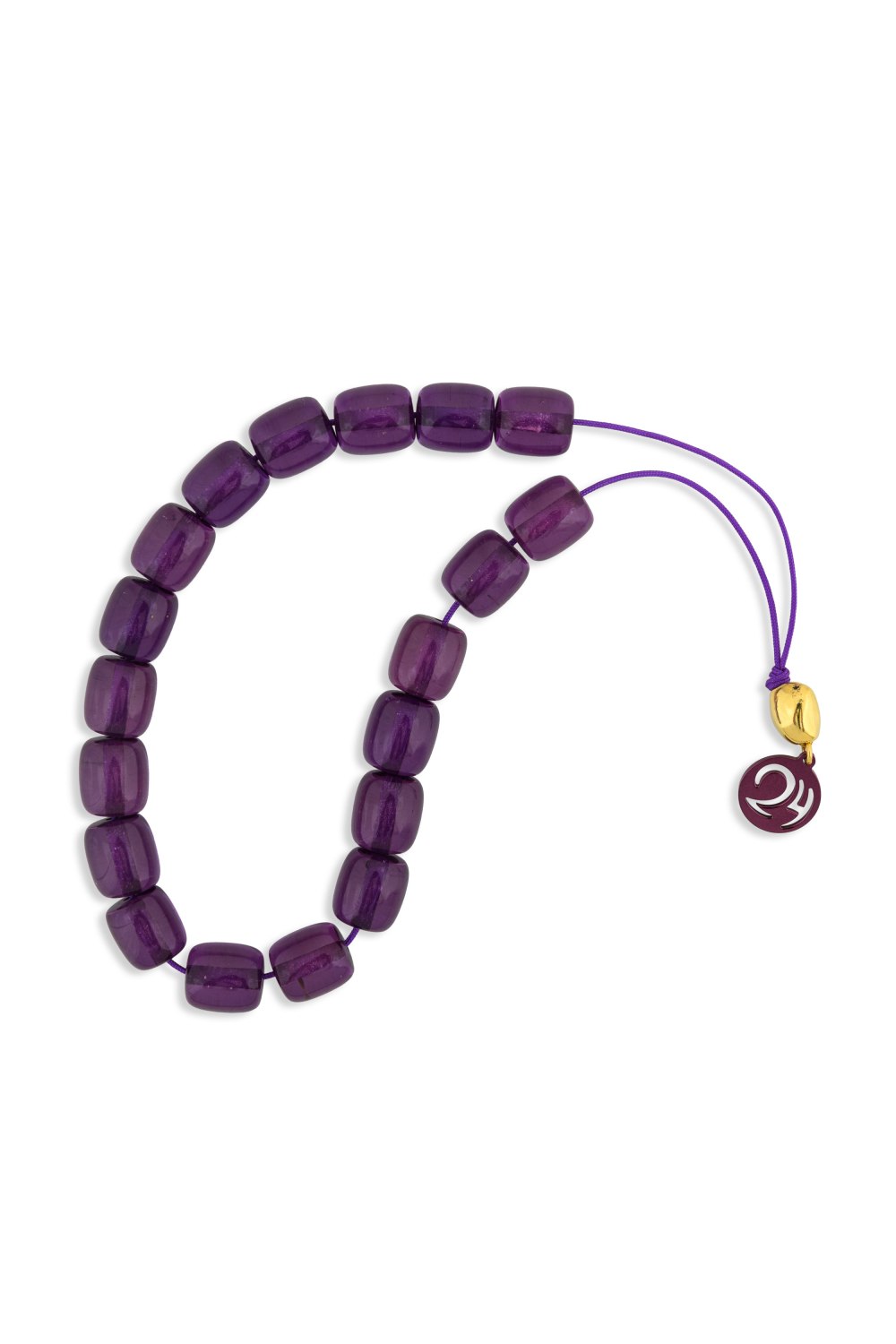 KESSARIS - Lucky Charm 24 Violet Purple Resin Komboloi