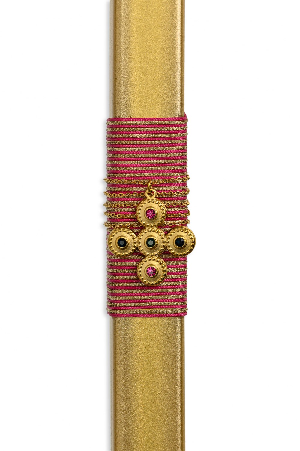 KESSARIS - Multicolour Cross Handmade Easter Gold Candle