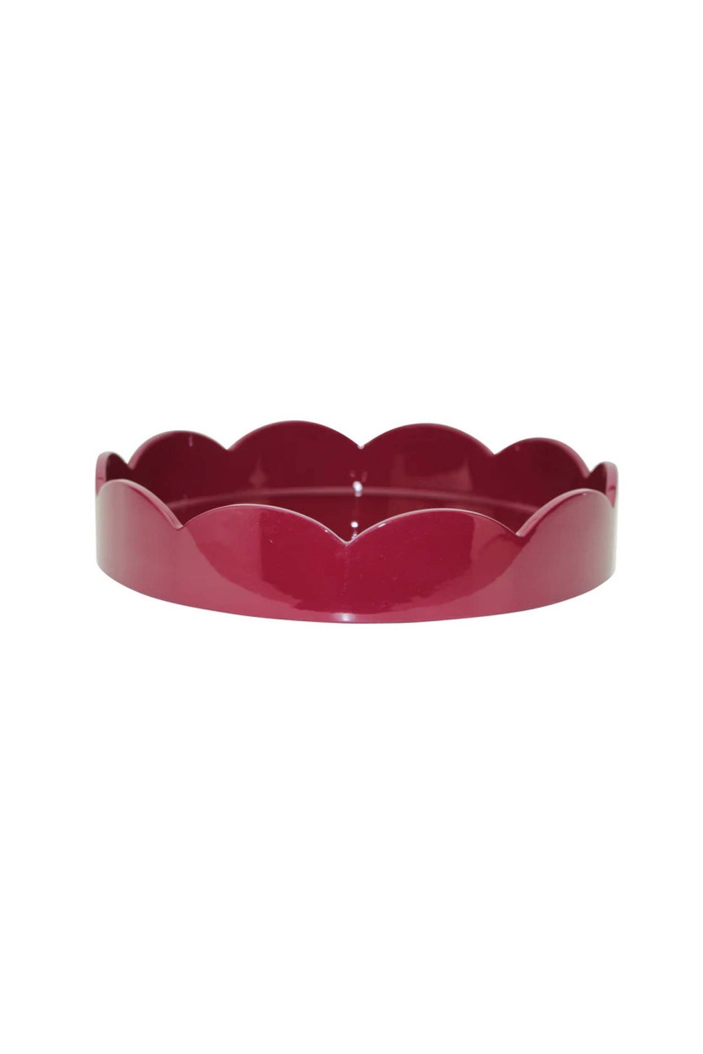ADDISON ROSS - Cherry Red Small Round Scallop Tray