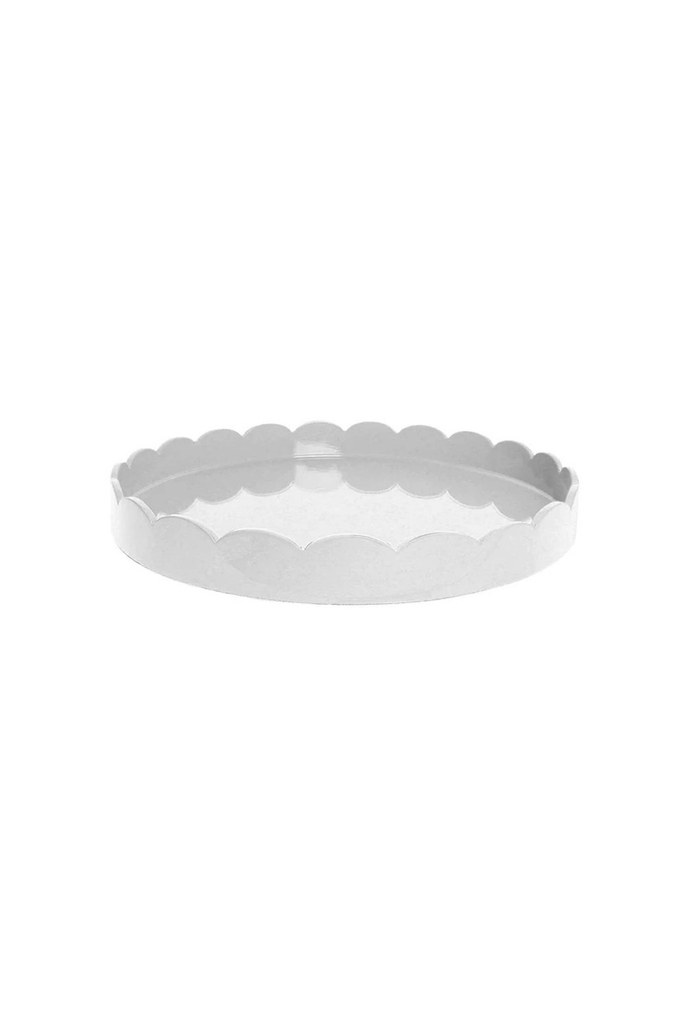 ADDISON ROSS - White Round Medium Lacquered Scallop Tray