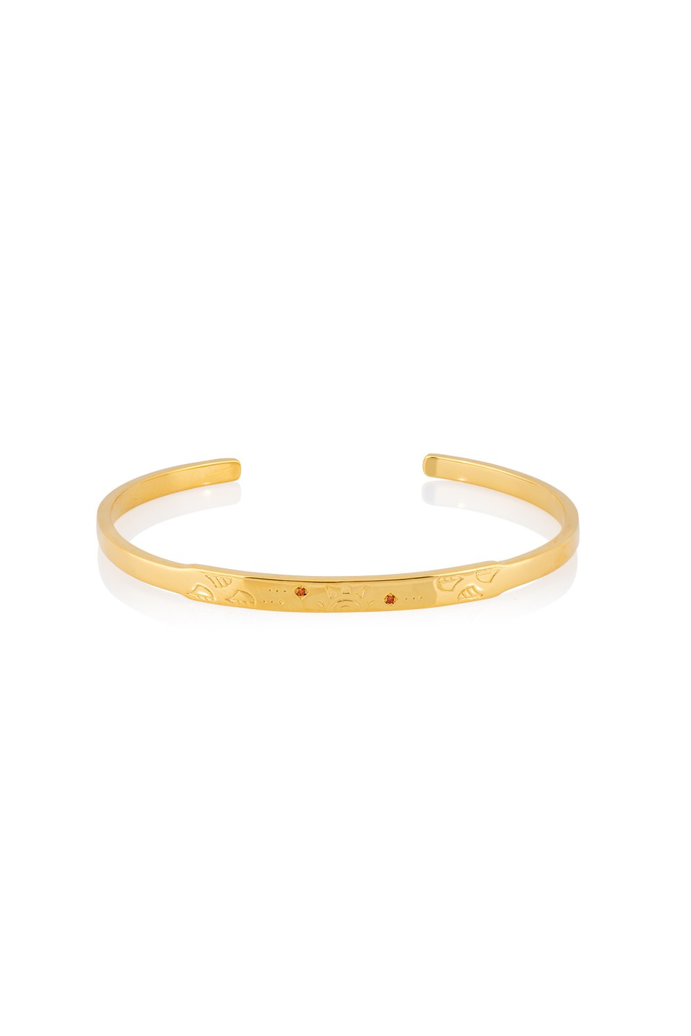 KESSARIS - Lucky Charm 2023 Sun & Sea Cuff Bracelet Gold Plated