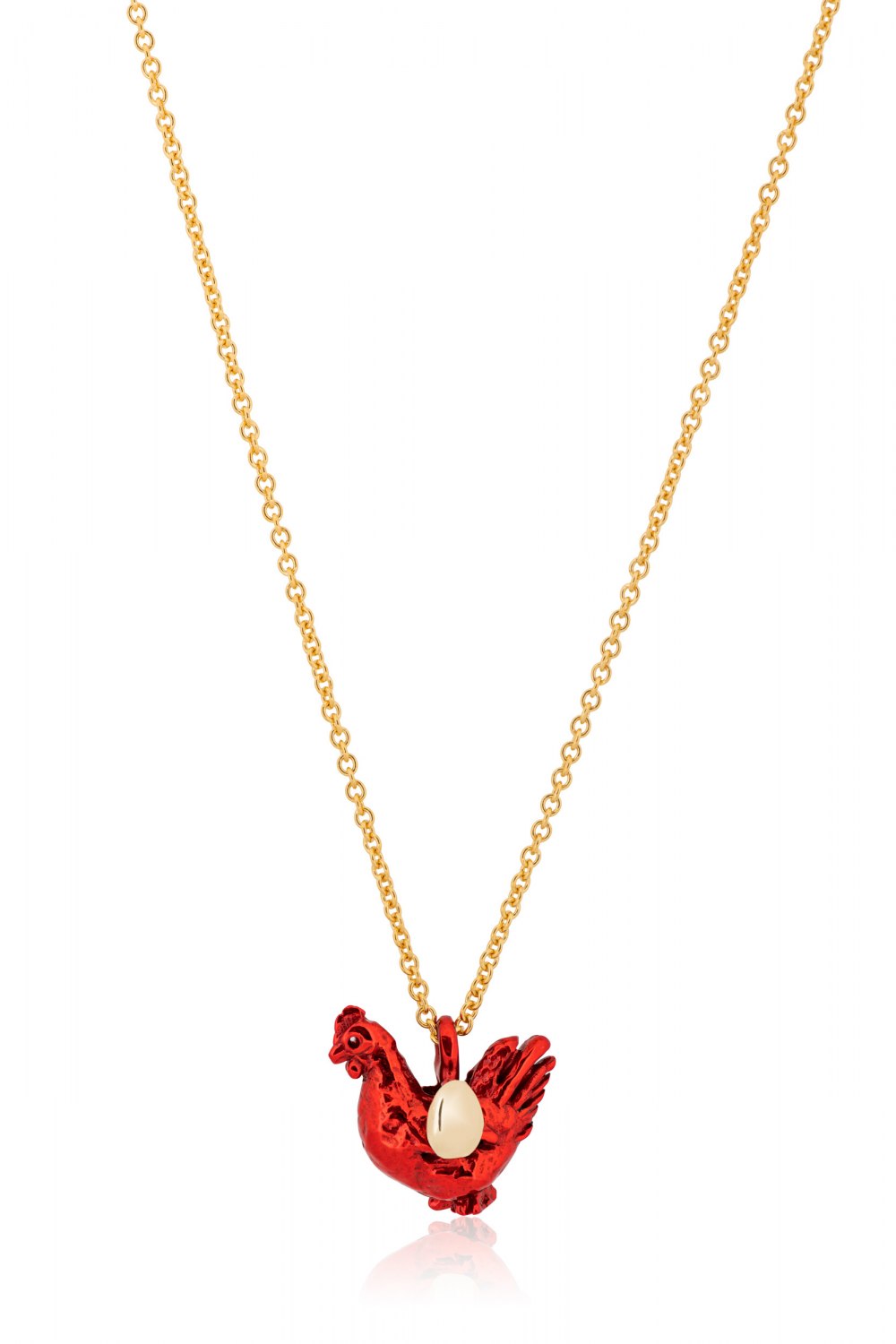 KESSARIS - Mama Red Hen Easter Pendant Necklace