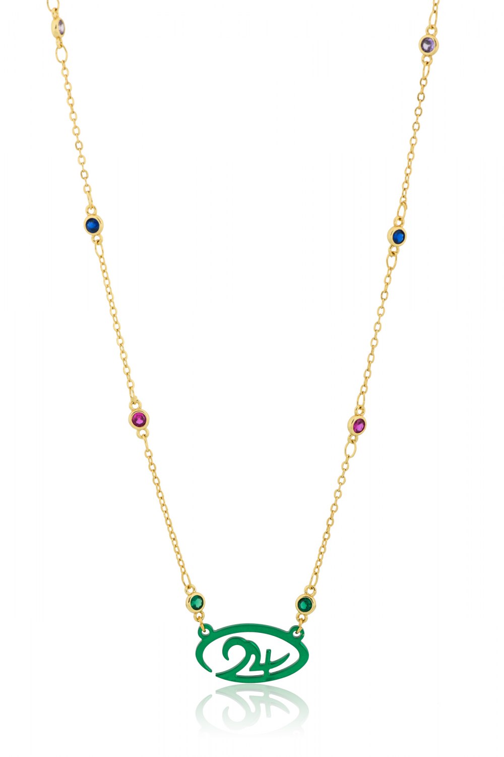 KESSARIS - Lucky Charm Emerald Cloud 24 Necklace