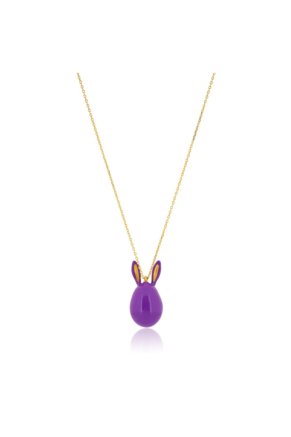 KESSARIS - Purple Easter Bunny Pendant Necklace