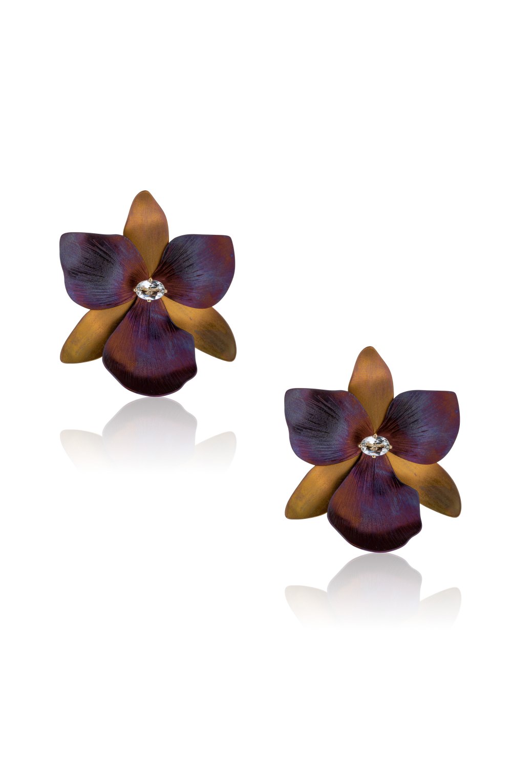 ANASTASIA KESSARIS - Flower Titanium Earrings
