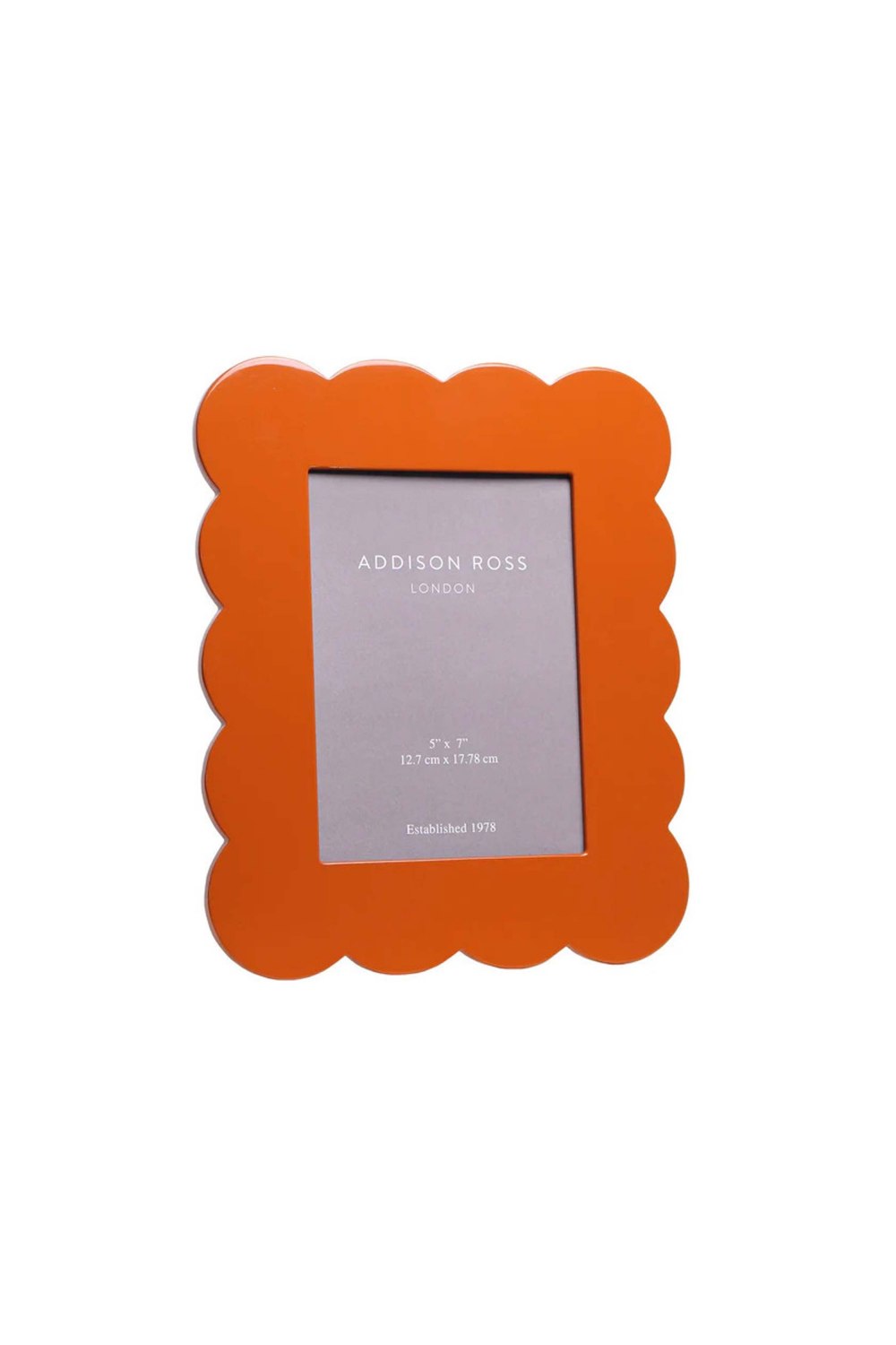 ADDISON ROSS - Orange Scalloped Lacquer Photo Frame