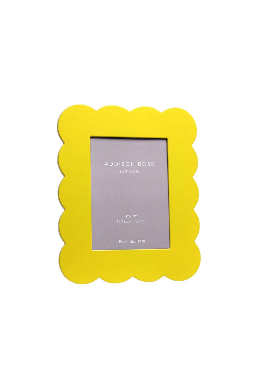 ADDISON ROSS - Yellow Scalloped Lacquer Photo Frame