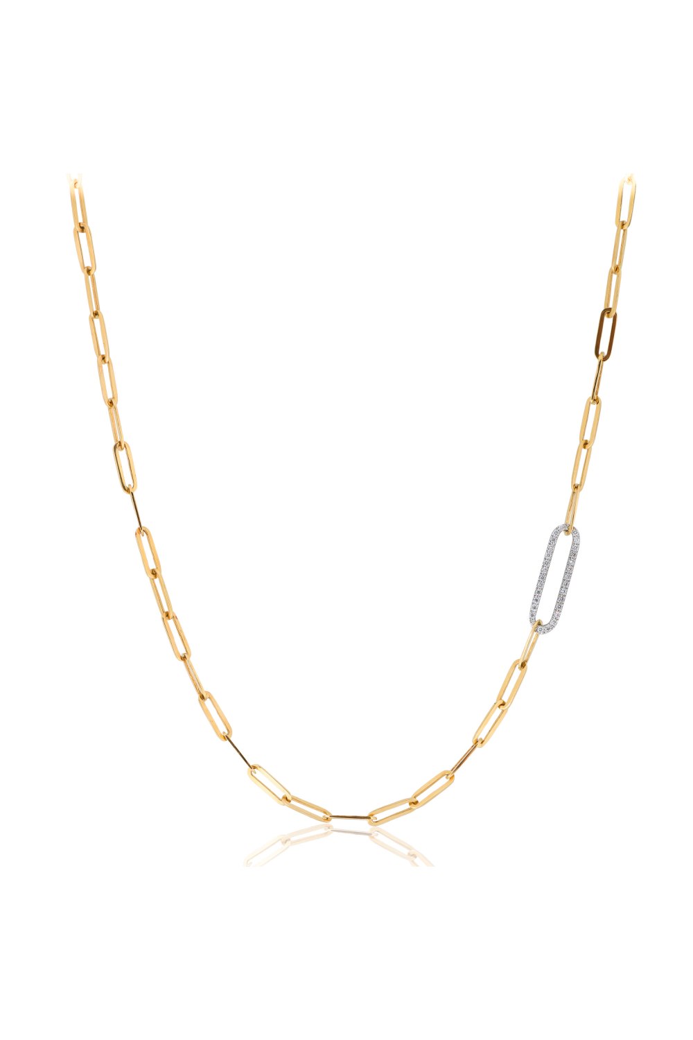 KESSARIS - Gold Diamond Link Necklace