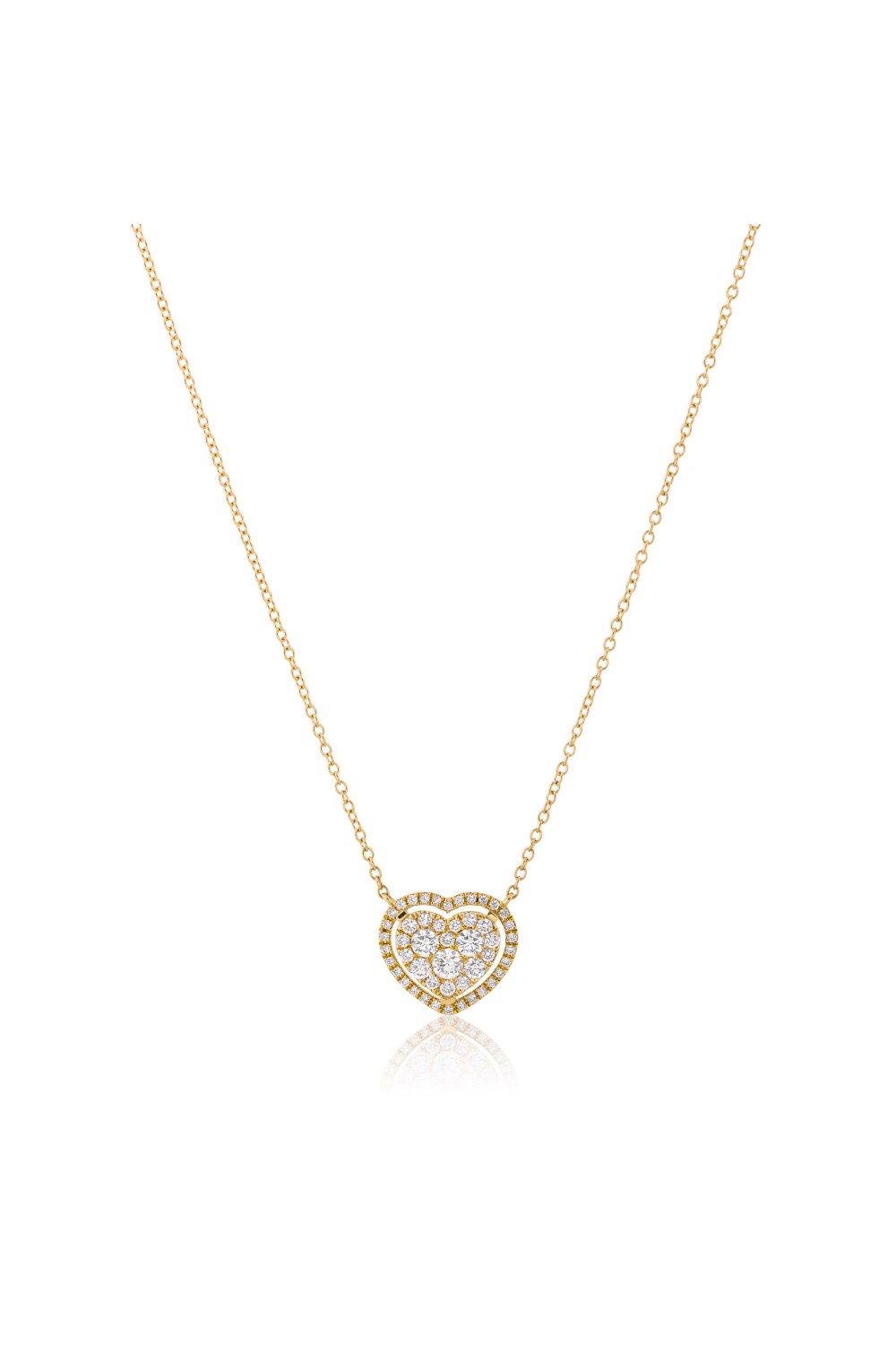 KESSARIS - Diamond Heart Pendant Necklace