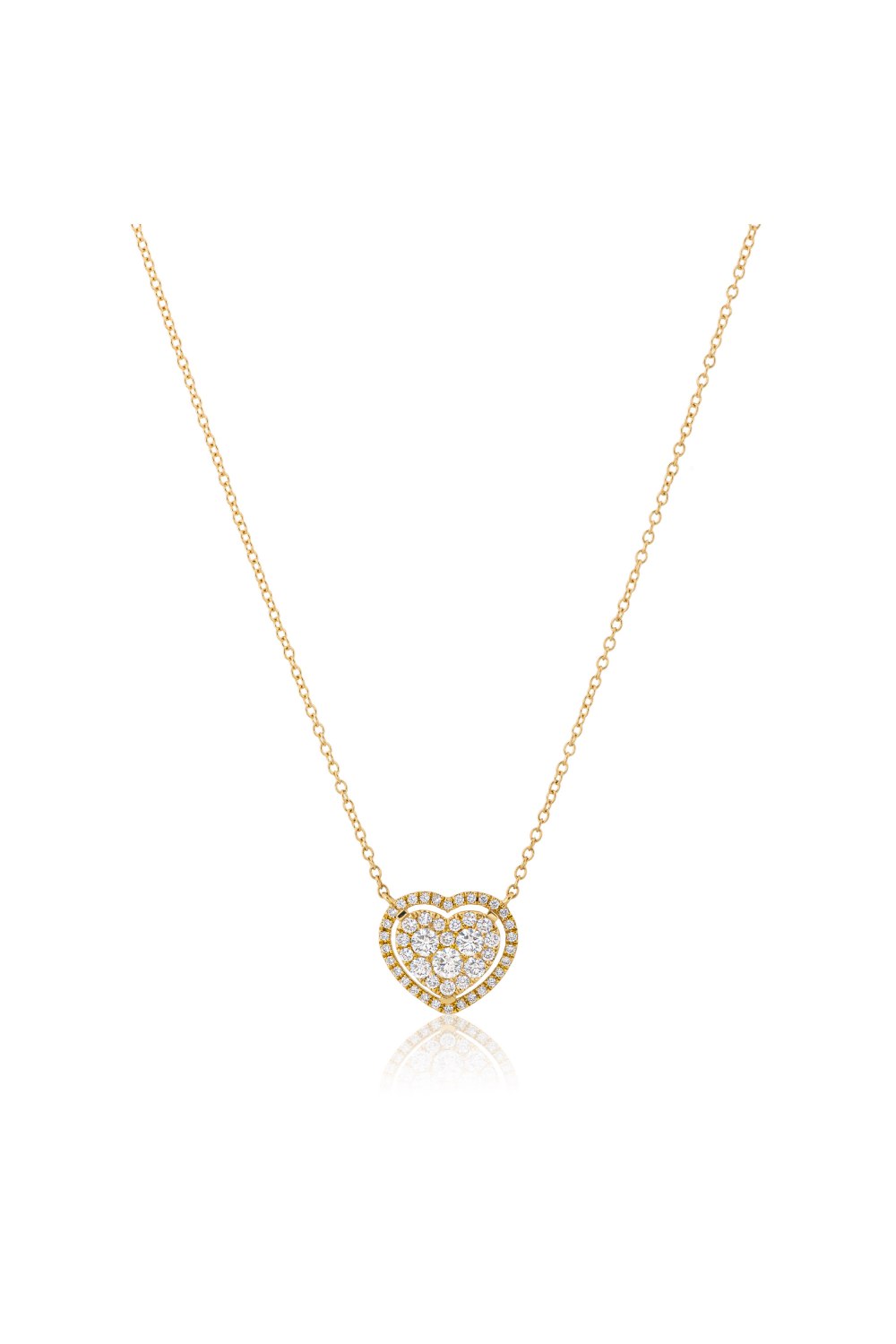 KESSARIS - Diamond Heart Pendant Necklace